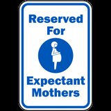 Reserved Expectant Mothers Sign